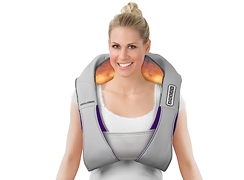 VITALmaxx Schulter Massagegerät | Elektrische Nacken Massage | Shiatsu Wärme Therapie | Nacken Schulter Rücken Lenden | 3D-Rotation Mit Wärme | Gegen Verspannungen | Wärmekissen U-Design
