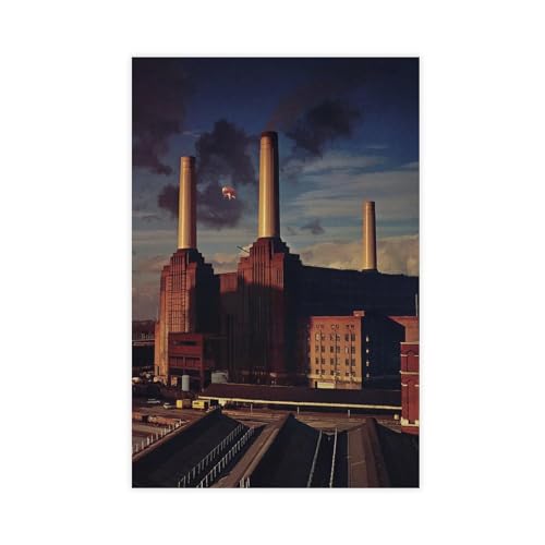 DESHVA Animal Pink Floyd – Album-Poster, Leinwand-Poster, Wandkunst, Dekordruck, Bild, Gemälde für Wohnzimmer, Schlafzimmer, Dekoration, ungerahmt, 50 x 75 cm