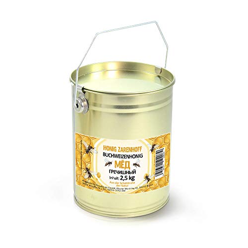 Honig, Buchweizenhonig von ZARENHOFF 100% Rein, fein cremig, sehr gesund ohne Zusätze (2,5 KG)