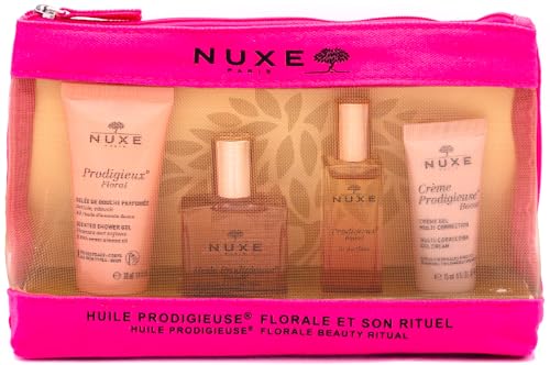 Nuxe Marke Weibliche Kosmetik Paket, Huile Prodigieuse Florale Ritual der Schönheit Reise Set