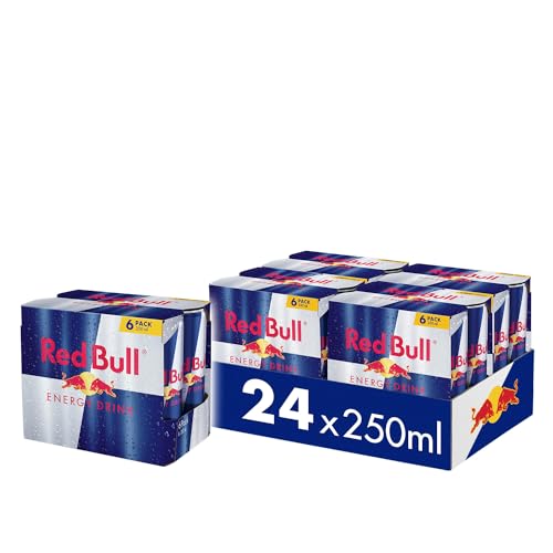 Red Bull Energy Drink, 4x6er Pack Dosen, EINWEG (24x250ml)