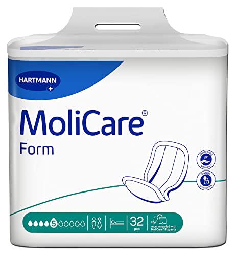 Molicare Form 5 Tropfen, für mittlere Inkontinenz: hohe Sicherheit, extra Auslaufschutz und Diskretion für Frauen und Männer, 4x32 Stück