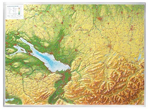 Georelief 3D Reliefkarte Bodensee