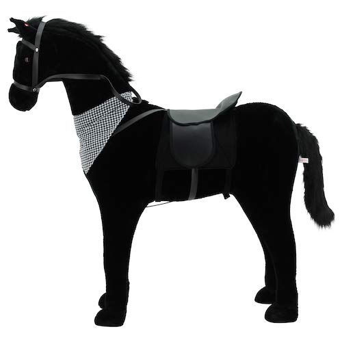 Sweety Toys 11049 Plüsch Pferd Stehpferd Größe 110 cm schwarz