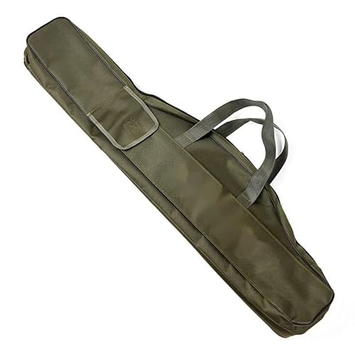 BADALO Tragbare Angelrute Tasche Angelrute Werkzeuge Lagerung Tasche 2-Schichten Große Kapazität Klapp Angelgerät Tasche 100/130/150 cm (Color : A 1.5m Green)