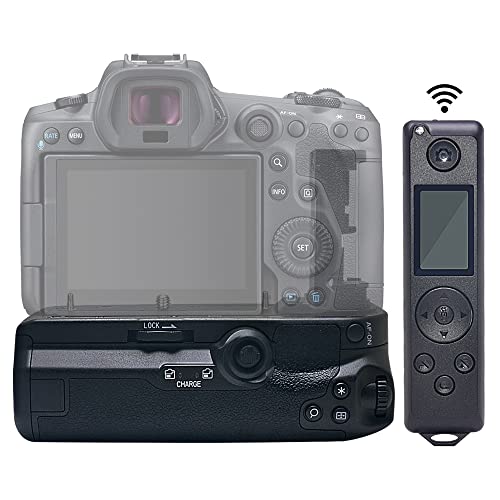 Mcoplus Bg-R10 Pro Batteriegriff kompatibel für Canon EOS R5 / R6 / R5C / R6 Mark II Kameras, Ersatz für Canon BG-R10 Batteriegriff, mit 2.4G LCD-Bildschirm Kabellose Fernsteuerung