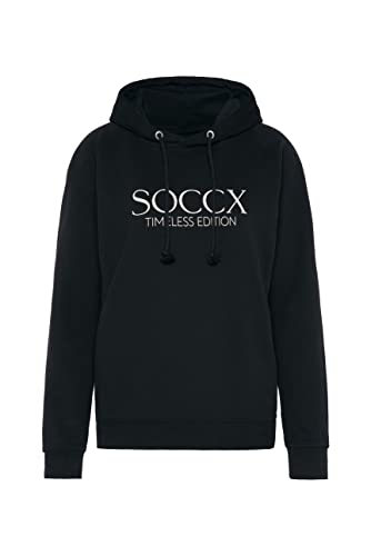 SOCCX Damen Classic Kapuzensweatshirt mit Logo Print