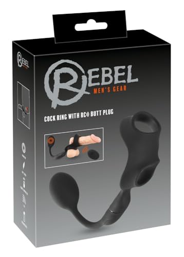 Rebel Cock Ring with RC Butt Plug: Cockring mit Analplug, schwarz