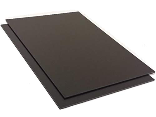 Kunststoffplatte ABS 5mm Schwarz 1000x500mm (100cm x 50cm) Acrylnitril-Butadien-Styrol - Made in Germany - Einseitige Schutzfolie - Top Qualität