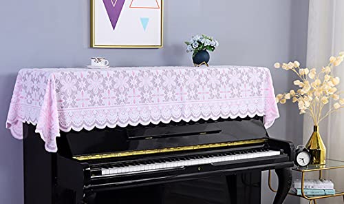 Klavierabdeckung, staubdicht, für Klavier/Klavier/Elektro-Klavier/Innenbereich, 90 x 180 cm, Rosa