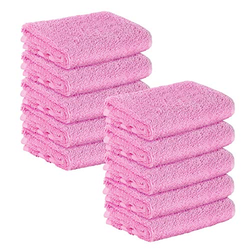 10 Stück Premium Frottee Gästehandtücher 30x50 cm in rosa von StickandShine in 500g/m² aus 100% Baumwolle