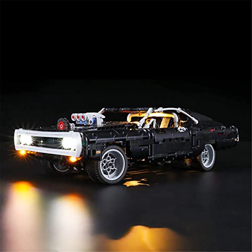 TETK LED Beleuchtungsset für Lego Technic Dom's Dodge Charger 42111 Modell, Licht-Set Kompatibel mit Lego 42111 Bausteinen Modell(Nicht Enthalten Modell)
