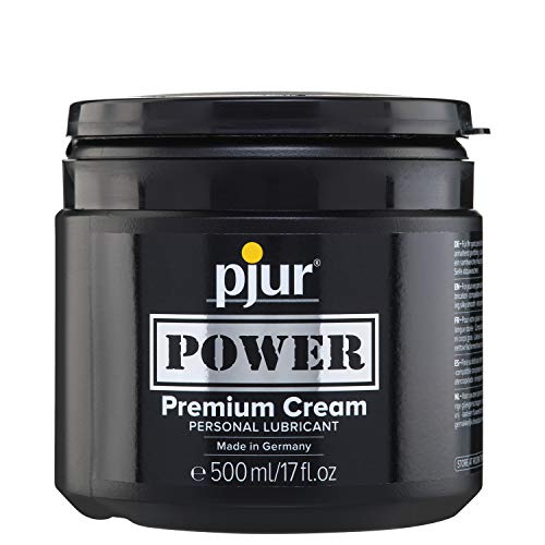 pjur POWER Premium Cream - Fisting Gleitgel mit cremiger Formulierung für extra starken Sex - auch für große Toys & Dildos geeignet - 1er Pack (1 x 500 ml)