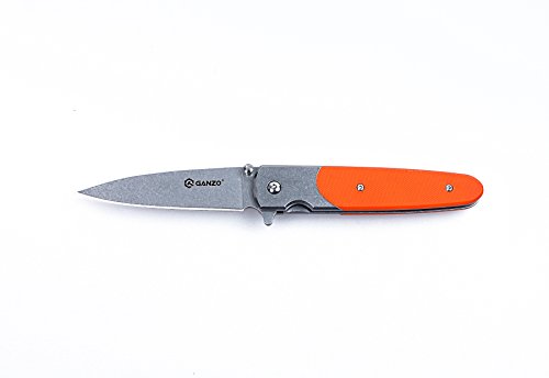 Ganzo Messer G743 Grifffarbe: Grau - Klingenlänge: 8,7 cm - Verschlussart: Frame Lock - Klingenstahl: 440C rostfreier Edelstahl