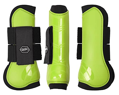 Equipride QHP Tendon Boots Pferde 14 tolle Farben Größe Sheland Pony Full (Pony, Lime)