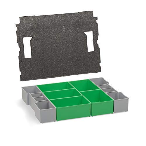 L-BOXX 102 Insetboxen-Set Bosch Sortimo | D3 Einsätze mit Deckenpolster | Erstklassige Sortierboxen für Kleinteile | Ideale Sortimentskasten Einsätze