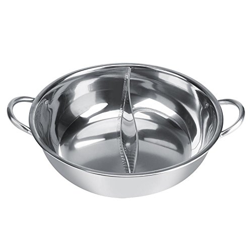 Hot Pot - VIFER Edelstahl Hot Pot Double Flavor Separation Induktionsherd 27/29/31cm 1PC(31 cm)