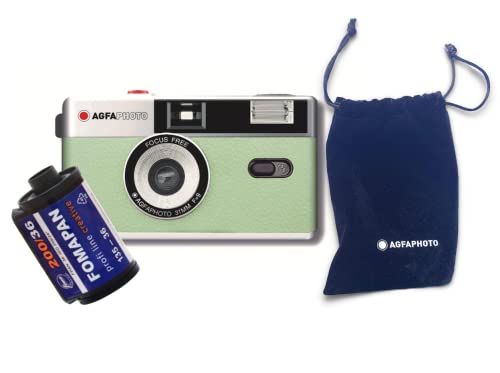 AgfaPhoto analoge 35mm Foto Kamera Set (B+W Film + Batterie)