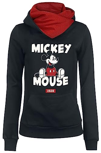 Mickey Mouse 1928 Frauen Kapuzenpullover schwarz/rot S
