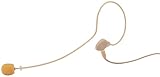 JTS CM-801F Elektret-Ohrbügelmikrofon, ultraleichtes Bühnen-Mikrofon mit einem Ohr-Haken, unauffälliges Headset inklusive Tasche und Windschutz, in Beige