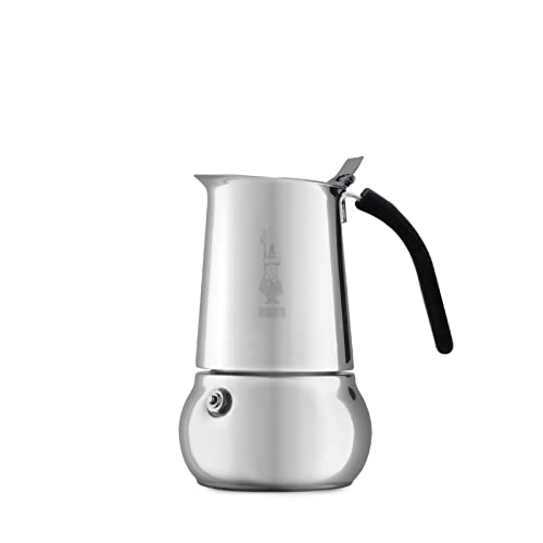BIALETTI — Kitty-Kaffeemaschine — 4 Tassen — 20 cl — Alle Wärmequellen — Edelstahl — Nicht induktionskompatibel, Silber