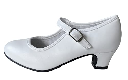 La Senorita Spanische Flamenco Schuhe - Ivory Weiß (32 EU)