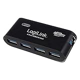 LogiLink USB 3.0 Hub 4-Port mit 5V/2A Netzteil schwarz