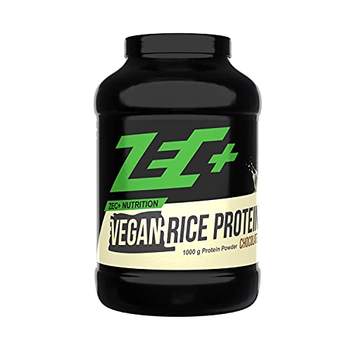 ZEC+ Reisprotein Eiweißpulver, veganes Proteinpulver für optimale & rein pflanzliche Proteinversorgung, Reis Protein-Shake, Geschmack Schoko