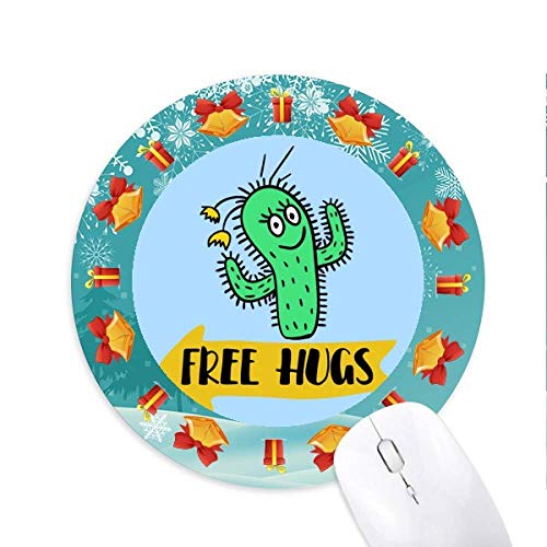 Free Hugs Cactus Mousepad Round Rubber Mouse Pad Weihnachtsgeschenk