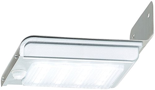 Luminea Solar Außenleuchte: Edelstahl-LED-Solar-Wandleuchte, Licht- & Bewegungssensor, 48 lm, 0,5W (Solarleuchte Bewegungsmelder)