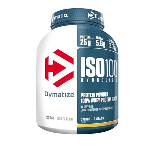 Dymatize ISO 100 Smooth Banana 2264g - Whey Protein Hydrolysat + Isolat Pulver