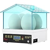 ele ELEOPTION Eier Inkubator Automatische Brutmaschine Brutkasten Brutapparat 220V Hühner LCD Temperaturanzeige (4 Eier Inkubatoren)