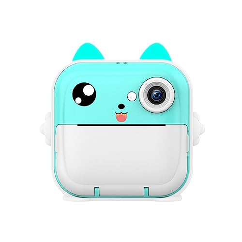 KICHI 32G Speicher Kinder Mini Kamera HD Digital Fotografie Kamera Sofortdruckkamera für Mädchen Blau