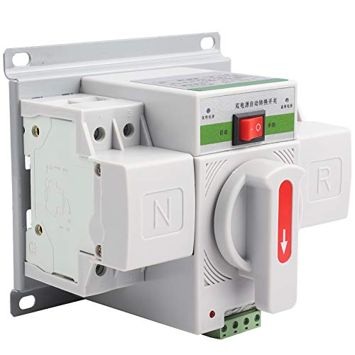 Transferschalter mit Dual-Power-Schalter 220V 63A 2P Mini-Schalter mit automatischer Stromübertragung für Leistungsschalter