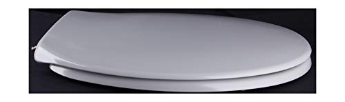 Grünblatt WC Sitz Klassik Design Toilettendeckel oval Klodeckel mit Quick-Release-Funktion und Geräuschlose Absenkautomatik, Hochwertige Antibakterielle Duroplast (Manhattan Grau)