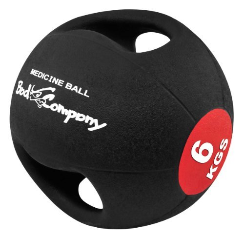 Bad Company I Pro-Grip Medizinball I Fitnessball mit Doppelgriff I Einzeln oder im Set I 6 Kg