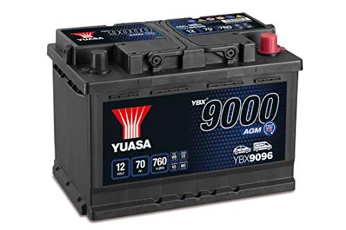 Yuasa YBX9096 AGM Start-Stopp-Plus-Akku, 12 V, 70 Ah, 760 A