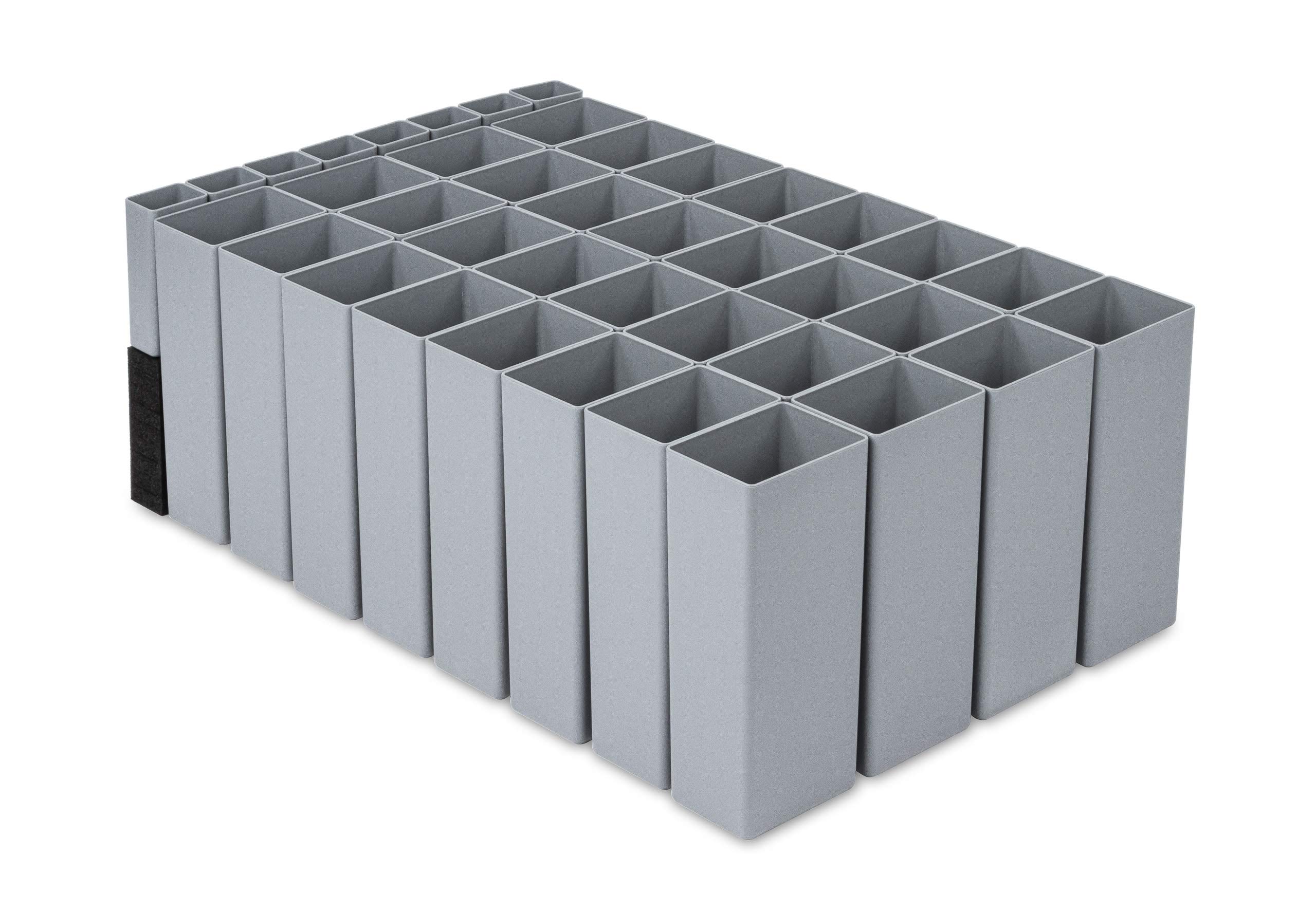 aidB NextGen Einsatzkasten Set "1/32 Unterteilung", 600 x 400 x 220 mm, ideal als Einsatz für Schubladen und NextGen Euroboxen