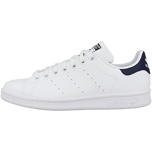 adidas Stan Smith Sneaker, Cloud White/Cloud White/Dark Blue, 37 1/3 EU
