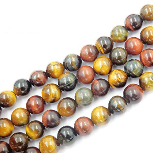 Fukugems Naturstein perlen für schmuckherstellung, verkauft pro Bag 5 Stränge Innen, Mix Tiger Eyes Stone 10mm