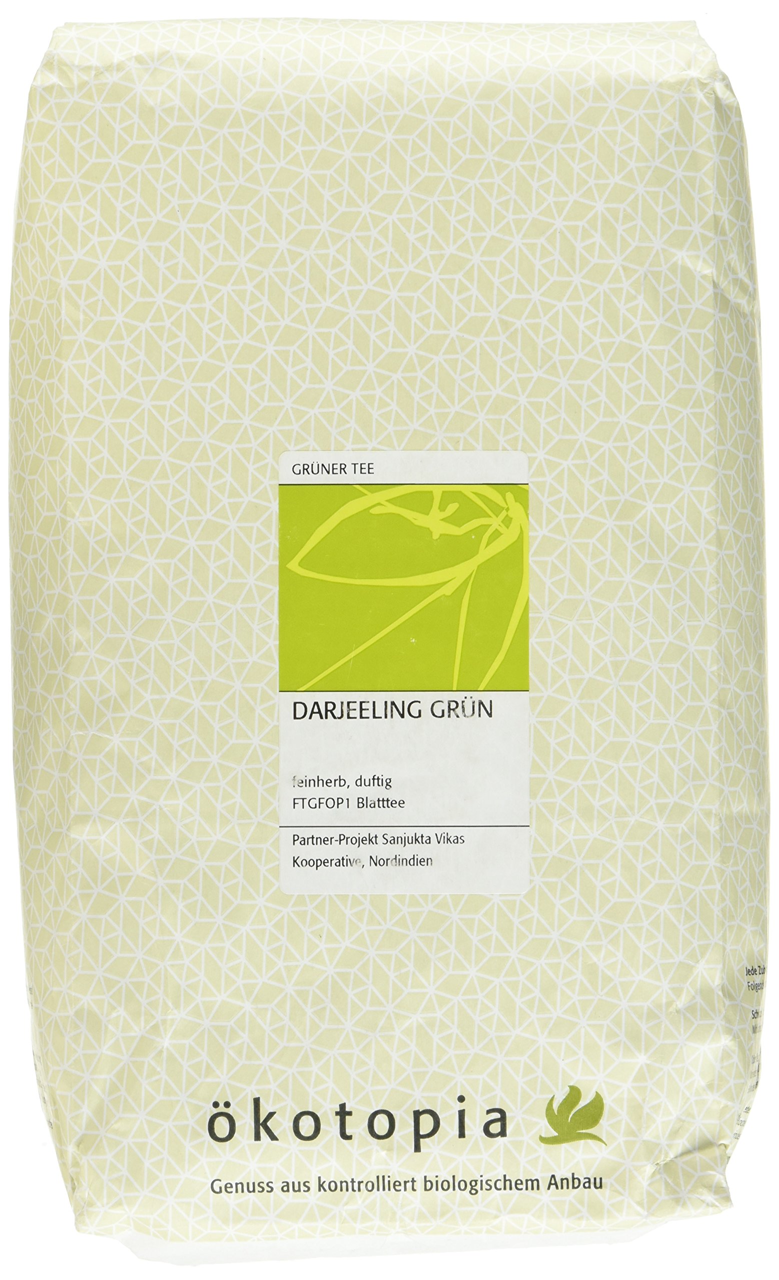 Ökotopia Grüner Tee Darjeeling Grün, 1er Pack (1 x 1000 g)