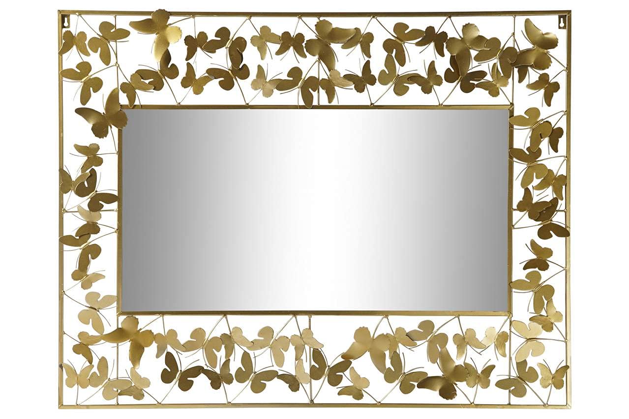 Spiegel aus Metall und Spiegel, goldfarben, 110 x 2 x 85 cm (Referenz: MB-177715)