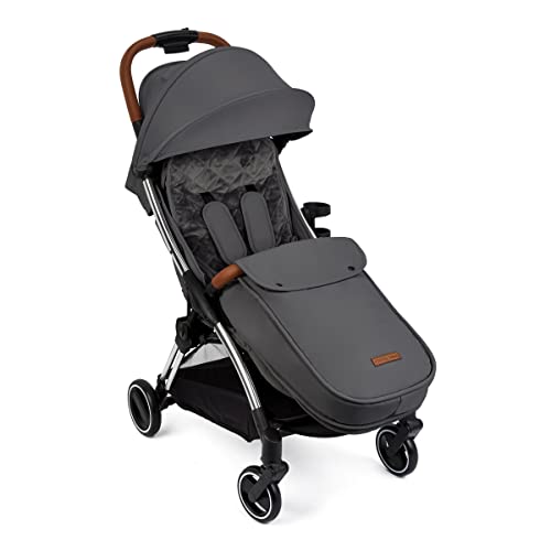 Ickle Bubba Gravity Max Kinderwagen | Magic Auto Faltbarer Kinderwagen | ab 6 Monaten bis 4 Jahre | Graphitgrau auf silbernem Rahmen