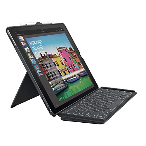 Logitech Slim Combo with Detachable Keyboard + Smart Connector f. iPad Pro 32,8cm/12.9 inch (1. + 2. Generation) Black (PAN) Nordic
