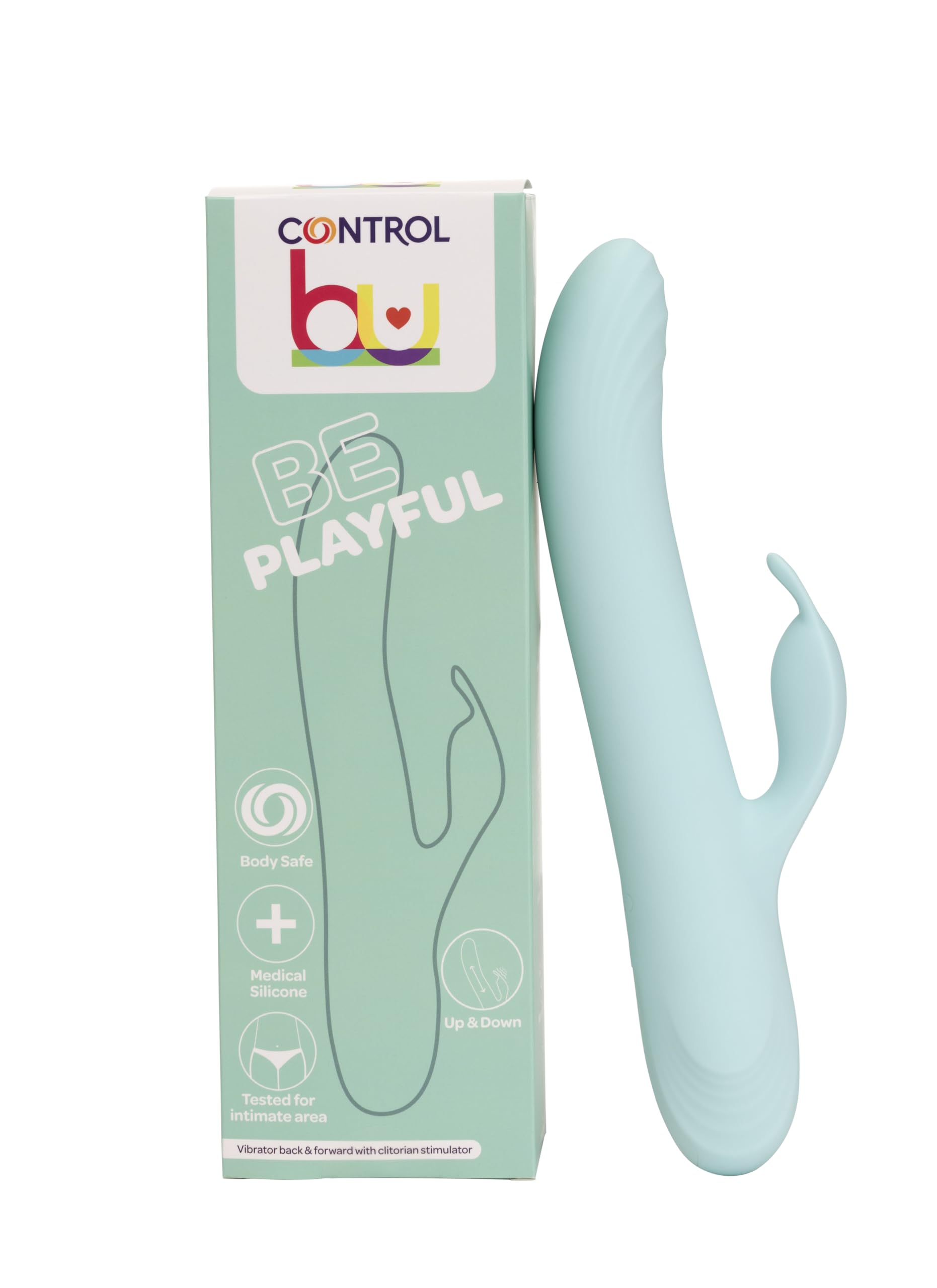 Control Bu Rabbit-Vibrator mit Schubeffekt-Bewegung und flexiblem Vibrationsarm - Be Playful