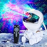 BURNNOVE Astronaut Sternenhimmel Projektor LED Sternenprojektor mit 8 Nebelmodi 2 Sternenmodi Fernbedienung einstellbare Helligkeit und Geschwindigkeit 360° Rotation für Kinder und Erwachsene