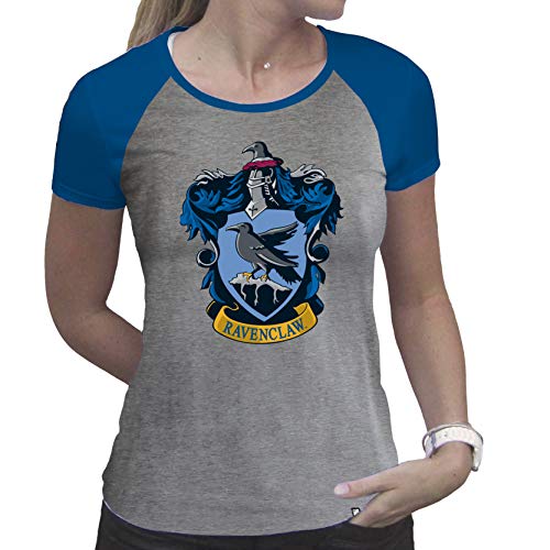 ABYstyle - Harry Potter - Tshirt - Ravenclaw - Damen - Grau & Blau - Premium (M)