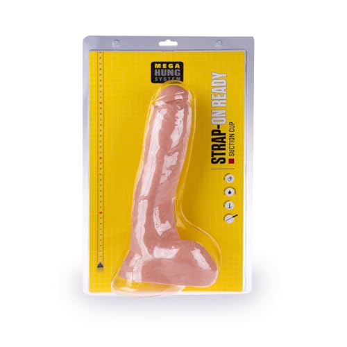 Hung System Dildo" JAY XL" 33,0x7,2cm, mit Saugfuß, (Flesh)
