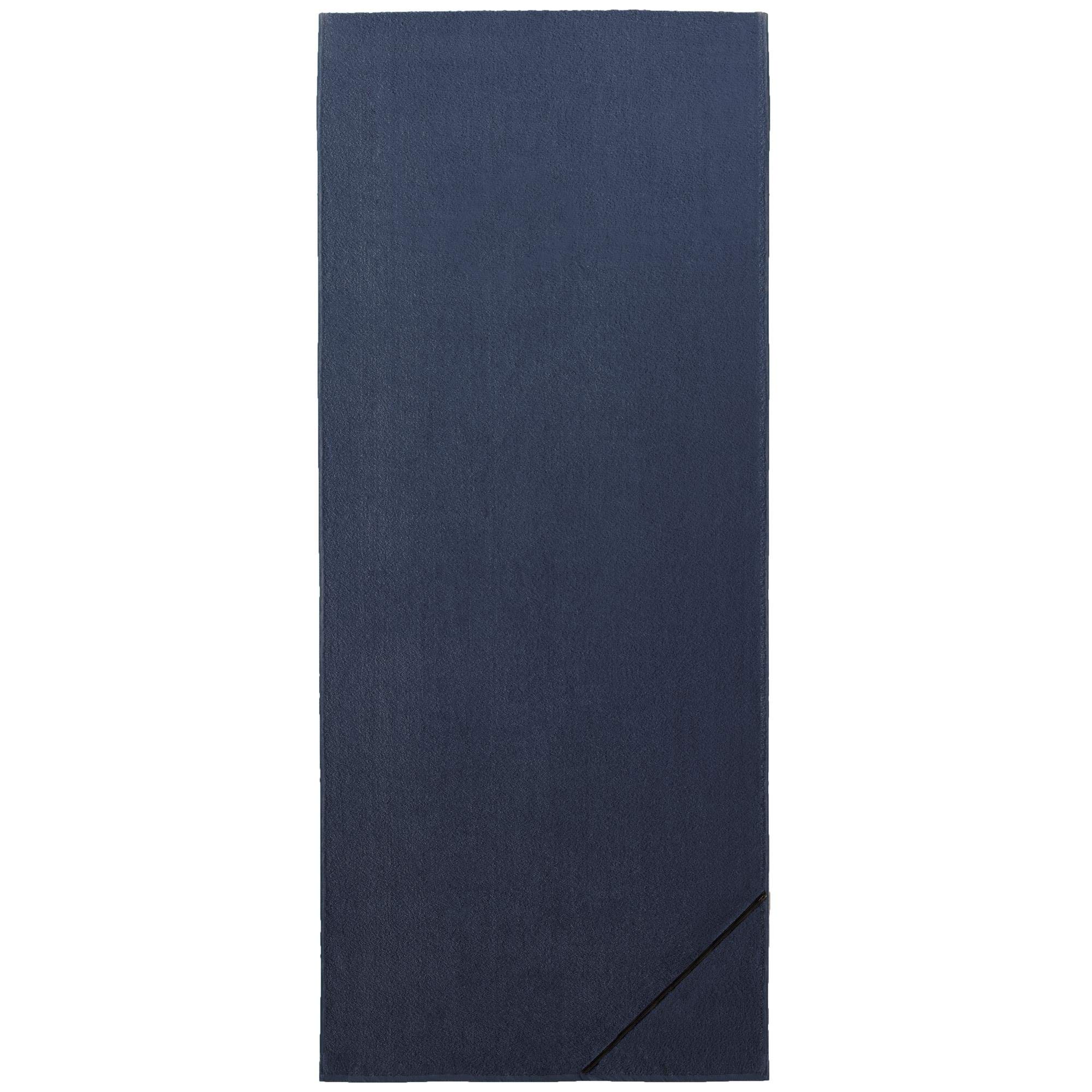 CelinaTex Sunly Strandhandtuch Doppelpack 80 x 200 cm blau Baumwolle Handtuch Frottee Badetuch mit Tasche