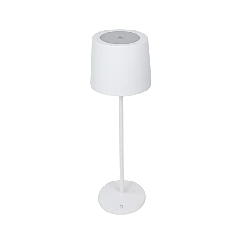 METRO Professional LED-Tischlampe aus Aluminium, kabellose Outdoor Stehlampe, USB Aufladbar, IP54, 2 Stück, weiß